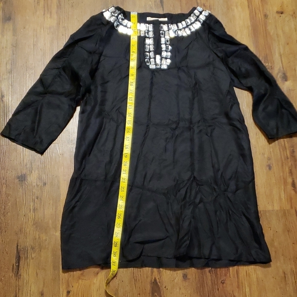 Micheal Michael kors NEW silk embellished tunic 3/4 sleeve top